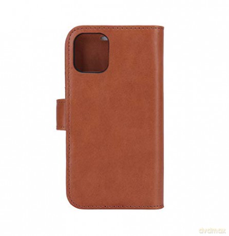 RadiCover - Radiationprotected Mobilewallet Leather iPhone 12 Mini Exclusive 2in1 Magnetcover - Brown [ETUI]