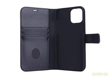 RadiCover - Radiationprotected Mobilewallet Leather iPhone 12 PRO Max Exclusive 2in1 Magnetcover- Black [ETUI]