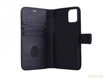 RadiCover - Radiationprotected Mobilewallet Leather iPhone 12/12 PRO Exclusive 2in1 Magnetcover - Black [ETUI]