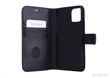 RadiCover - Radiationprotected Mobilewallet Leather iPhone 12/12 PRO Exclusive 2in1 Magnetcover - Black [ETUI]