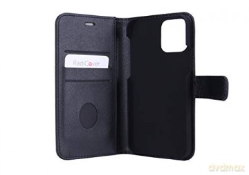 RadiCover - Radiationprotected Wallet PU iPhone 12/12 PRO Flipcover - Black [ETUI]