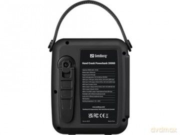 Sandberg - Hand Crank Powerbank 20000