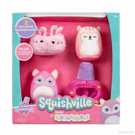 Squishmallows Squishville Maskotka Lane i Chaitra Glam Makeover SQM0513