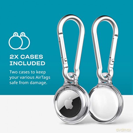 Tech21 - Evo Clear AirTag 2-Pack Cover - Clear [ETUI]