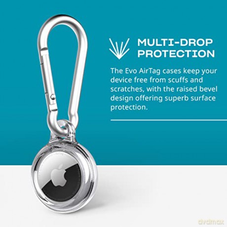 Tech21 - Evo Clear AirTag 2-Pack Cover - Clear [ETUI]