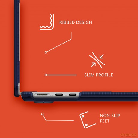 Tech21 - Evo Hardshell MacBook Air 13" M2 2022 Cover - Blue [ETUI]