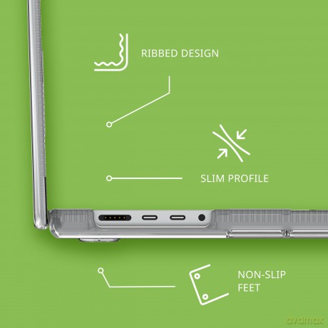 Tech21 - Evo Hardshell MacBook Pro 16" M1/M2 2021-> Cover - Clear [ETUI]