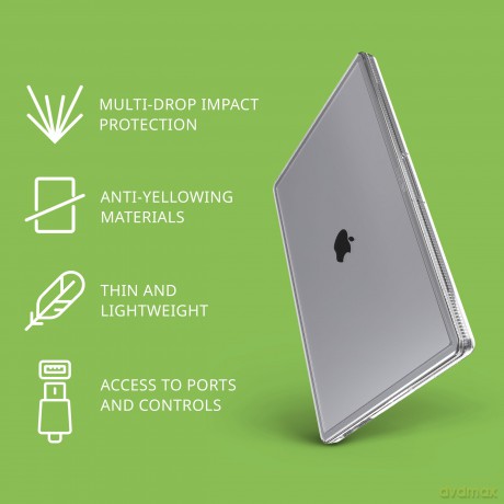 Tech21 - Evo Hardshell MacBook Pro 16" M1/M2 2021-> Cover - Clear [ETUI]