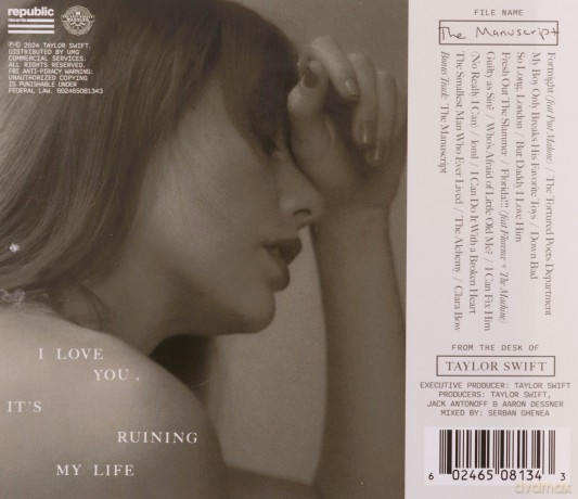 Taylor Swift: The Tortured Poets Department (Bonus Track) [CD]