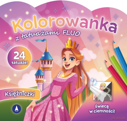 Księżniczki. Kolorowanka z tatuażami [KSIĄŻKA]