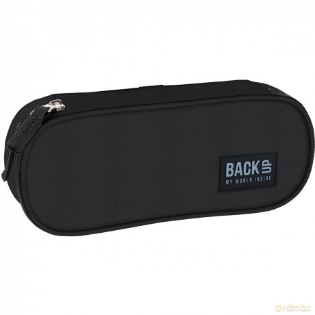 Piórnik owalny Backup czarny B6A56
