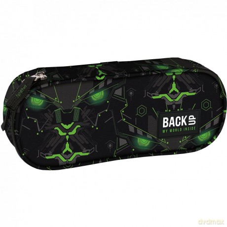 Piórnik owalny Backup Monster green PB6A59