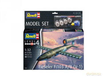 Model do sklejania Revell Pocisk załogowy Fieseler Fi103 V-1 - Model Set 63861