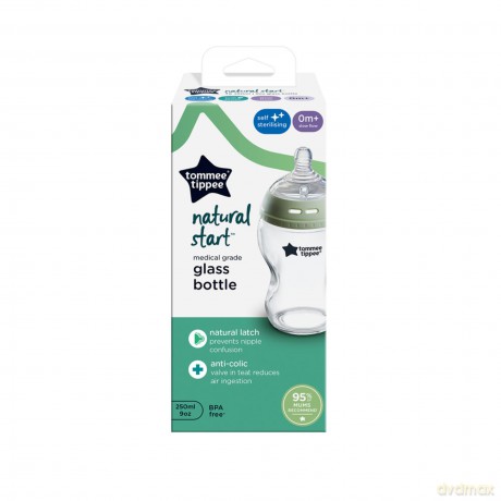 TOMMEE TIPPEE Butelka szklana 250 ml CTN TTP 42243890