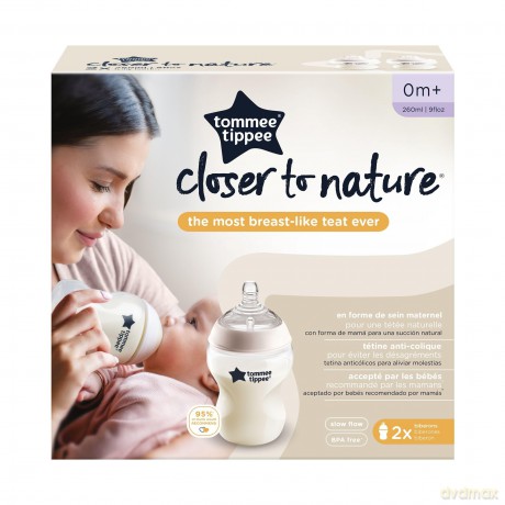 TOMMEE TIPPEE Zestaw 2 butelek 260 ml CTN 42252090