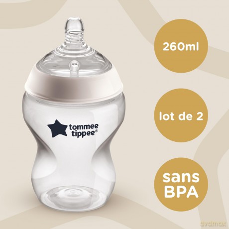 TOMMEE TIPPEE Zestaw 2 butelek 260 ml CTN 42252090