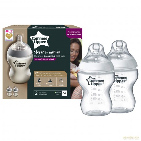 TOMMEE TIPPEE Zestaw 2 butelek 260 ml CTN 42252090