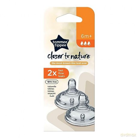 TOMMEE TIPPEE Zestaw 2 smoczków FAST FLOW CTN TTP 42112452