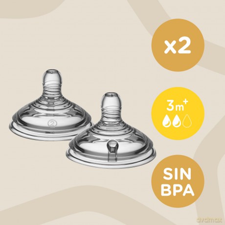 TOMMEE TIPPEE Zestaw 2 smoczków MID FLOW CTN TTP 42112252