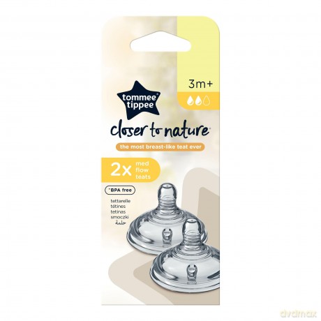 TOMMEE TIPPEE Zestaw 2 smoczków MID FLOW CTN TTP 42112252