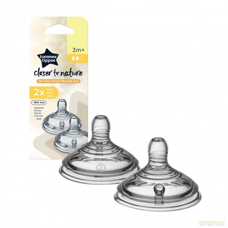 TOMMEE TIPPEE Zestaw 2 smoczków MID FLOW CTN TTP 42112252