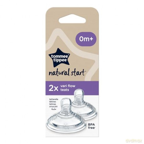 TOMMEE TIPPEE Zestaw 2 smoczków VARI FLOW CTN TTP 424587