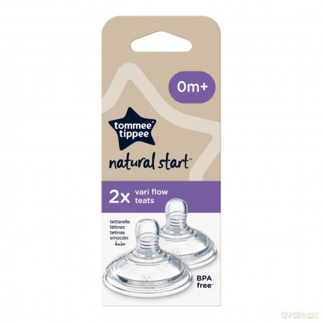 TOMMEE TIPPEE Zestaw 2 smoczków VARI FLOW CTN TTP 424587