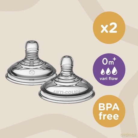 TOMMEE TIPPEE Zestaw 2 smoczków VARI FLOW CTN TTP 424587