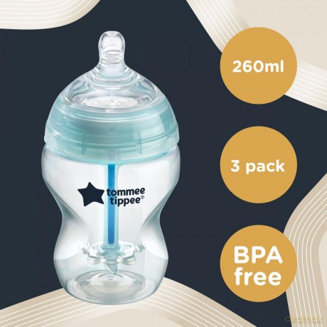 TOMMEE TIPPEE Zestaw 3 butelek 260 ml AAC TTP 422746