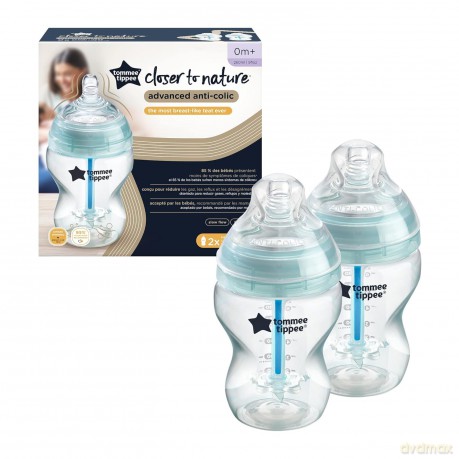 TOMMEE TIPPEE Zestaw2 butelek260 ml SLOW FLOW AAC TTP 42252586