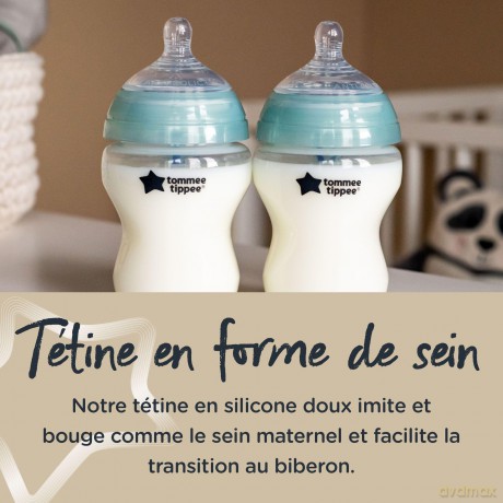 TOMMEE TIPPEE Zestaw2 butelek260 ml SLOW FLOW AAC TTP 42252586