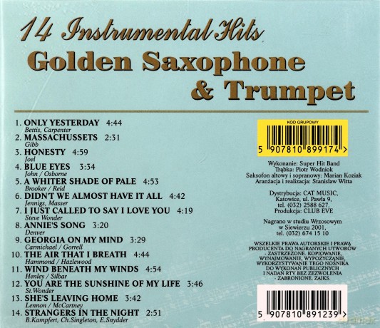 14 Instrumental Hits. Golden Saxophone [CD]