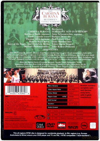 Ozawa/Battle/Bp/Sko: Orff:Carmina Burana/Beethoven:9 [DVD]