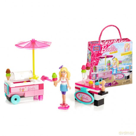 Mega Bloks 80212 Barbie i Budka z Lodami [KLOCKI]