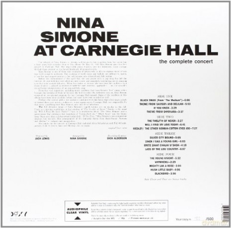 Nina Simone: At Carnegie Hall [2xWinyl]