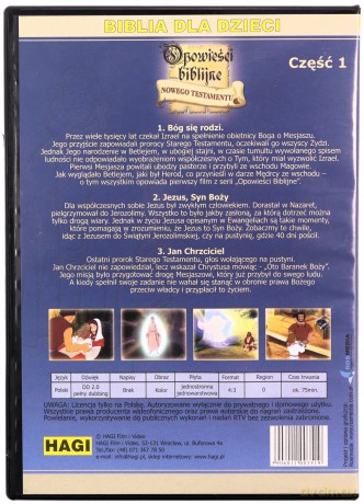 Opowieści Biblijne Nowego Testamentu: Część 1 [DVD]
