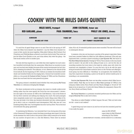 Davis Miles: Cookin' (Black Original Artwork Limited Edt.) [Winyl]