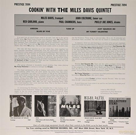 Davis Miles: Cookin' With the Miles Davis Quintet [Winyl]