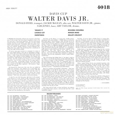 Davis Jr. Walter: Davis Cup (Limited Edt.) [Winyl]