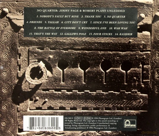 Jimmy Page & Robert Plant: No Quarter Unledded [CD]