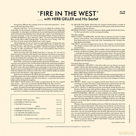 Herb Geller And His Sextet (Lp): Fire In The West [Winyl]