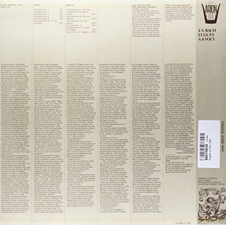 Bach Johann Sebasti: Fugues A 4 Voci From The Art Of The Fug [Winyl]