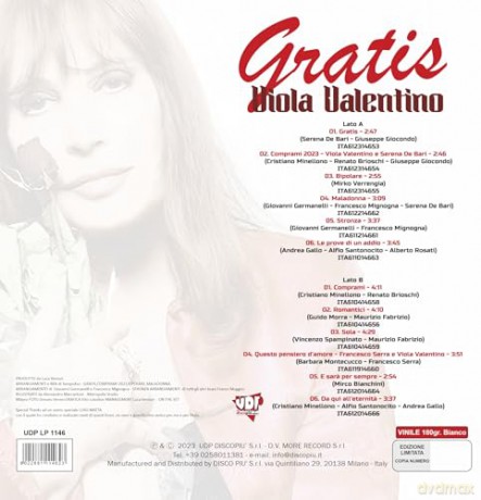 Viola Valentino: Gratis - Vinile Bianco (12 Brani) 250 Copie Numerate (Limited) [Winyl]