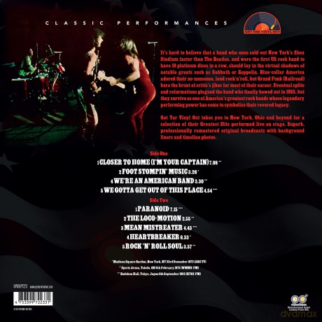 Grand Funk Railroad: Greatest Hits Live [Winyl]