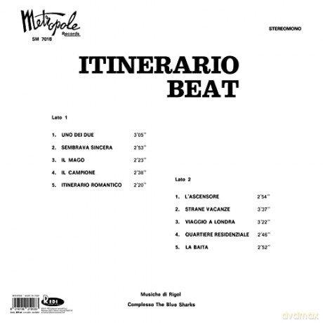 The Blue Sharks Rigol: Itinerario Beat (Clear Blue Limited Edt.) [Winyl]