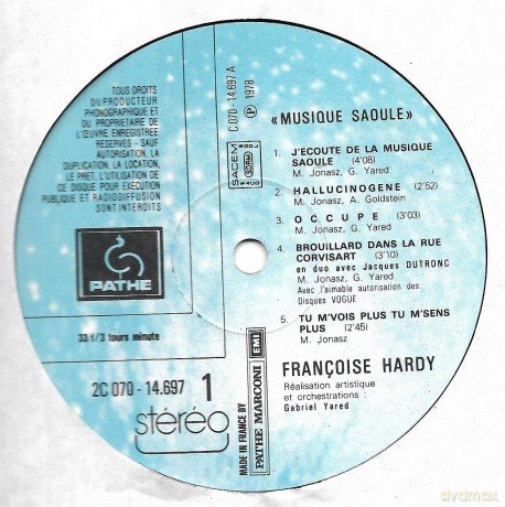 Francoise Hardy: J'Ecoute De La Musique Saoule [Winyl]