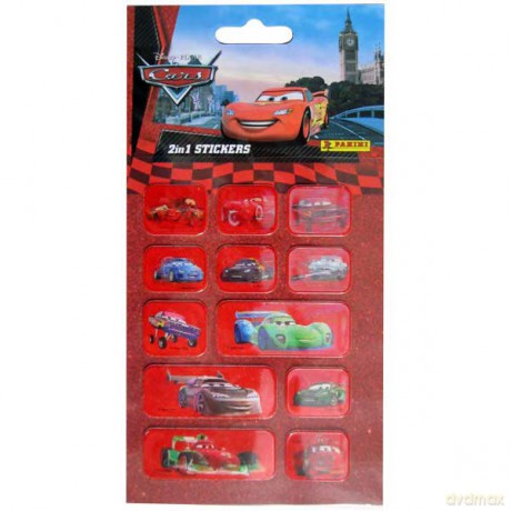 Panini Naklejki 2w1 Cars [ZABAWKA]