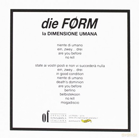 Die Form: La Dimensione Umana [Winyl]