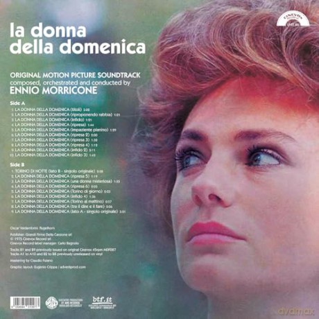 Ennio Morricone: La Donna Della Domenica - 140 Gr. Clear Blue (Limited) [Winyl]