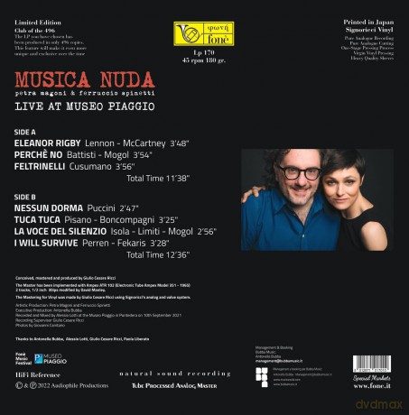 Musica Nuda Magoni Spinetti: Live At Museo Piaggio [Winyl]